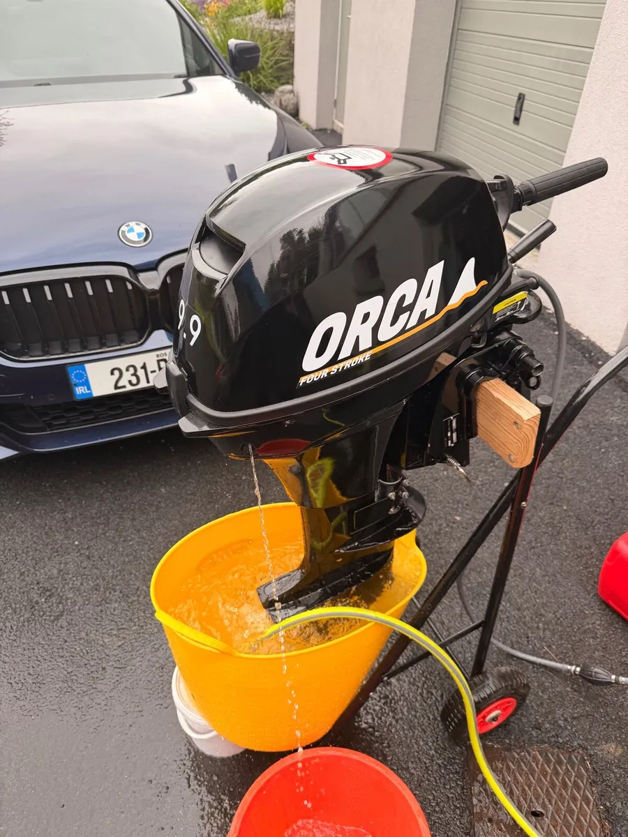 Orca 9.9 four stroke outboard, hardly used - Image 1