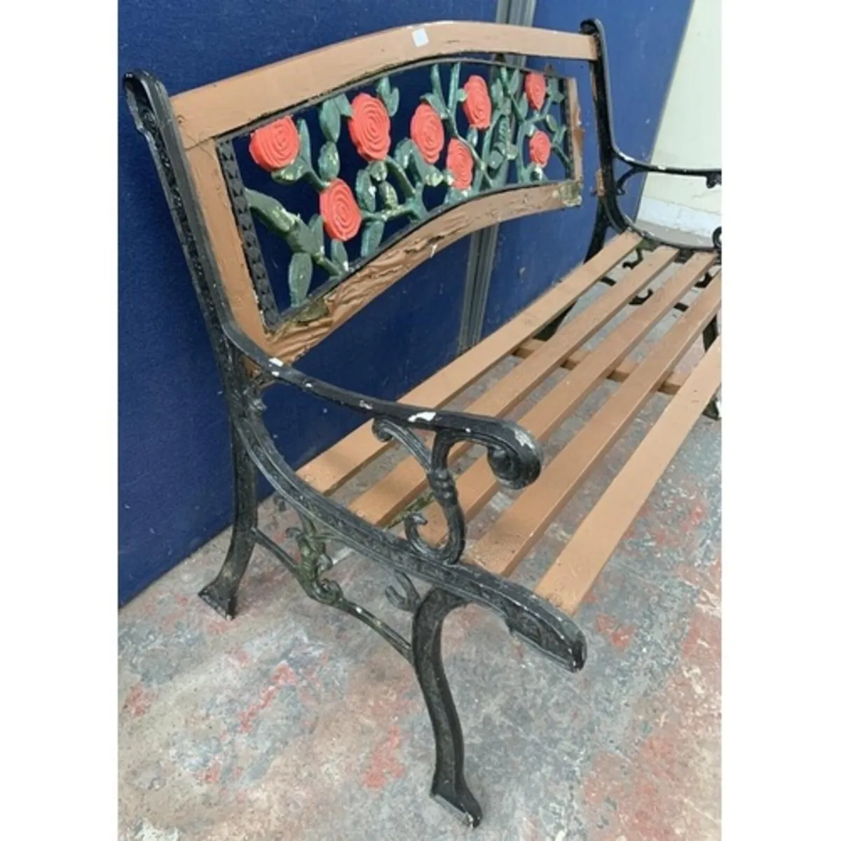 cast iron garden bench ends and back - Image 2