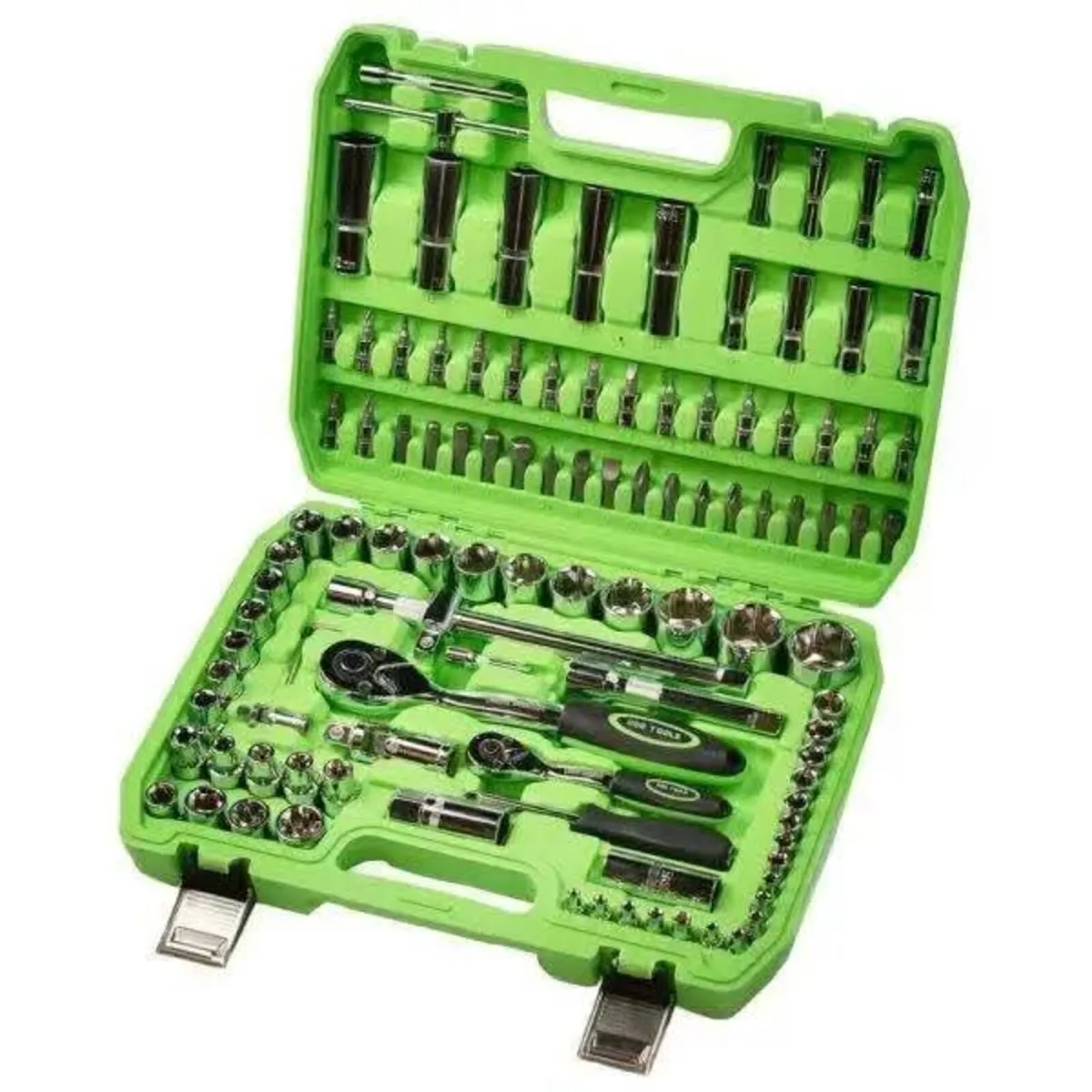 108 Piece 1/4″ & 1/2″ Drive Socket, Ratchet & Bit - Image 1