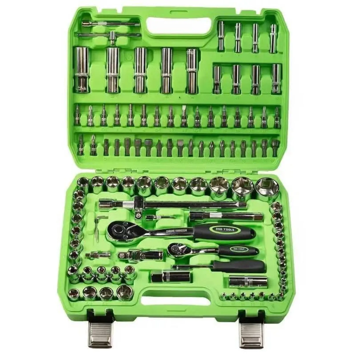 108 Piece 1/4″ & 1/2″ Drive Socket, Ratchet & Bit - Image 2