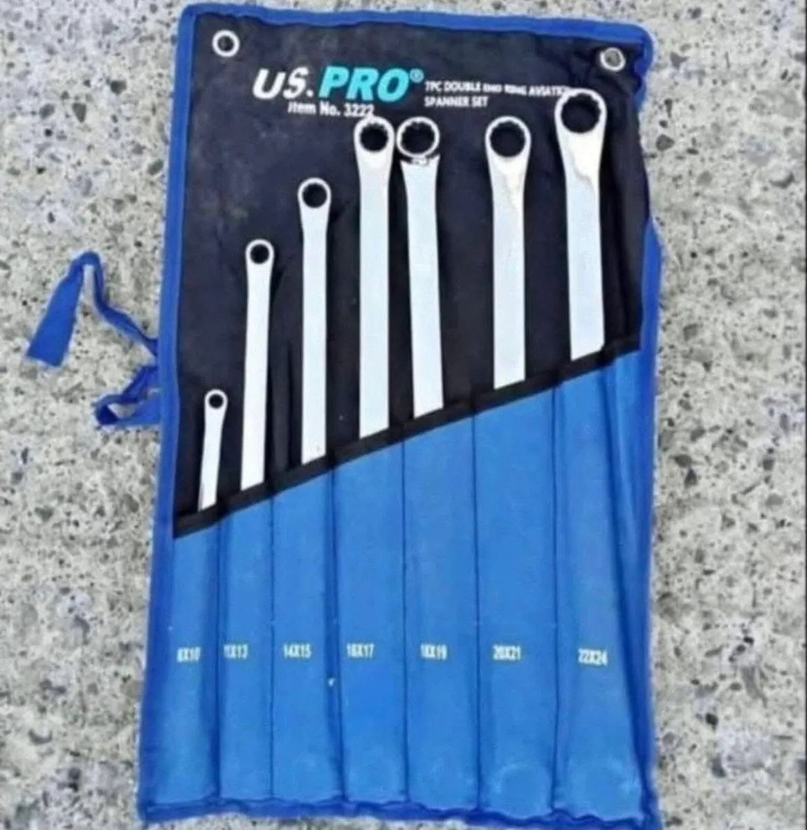 BRAND NEW 7 PCS DOUBLE END RING AVIATION SPANNERS