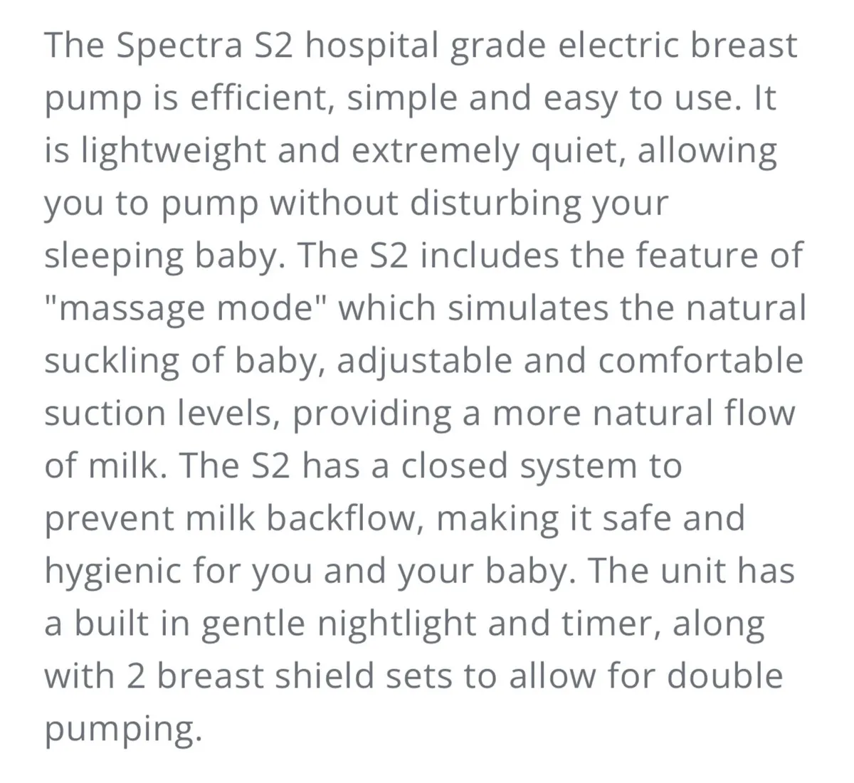 Spectra s2 hospital grade electric milk pump - Image 3