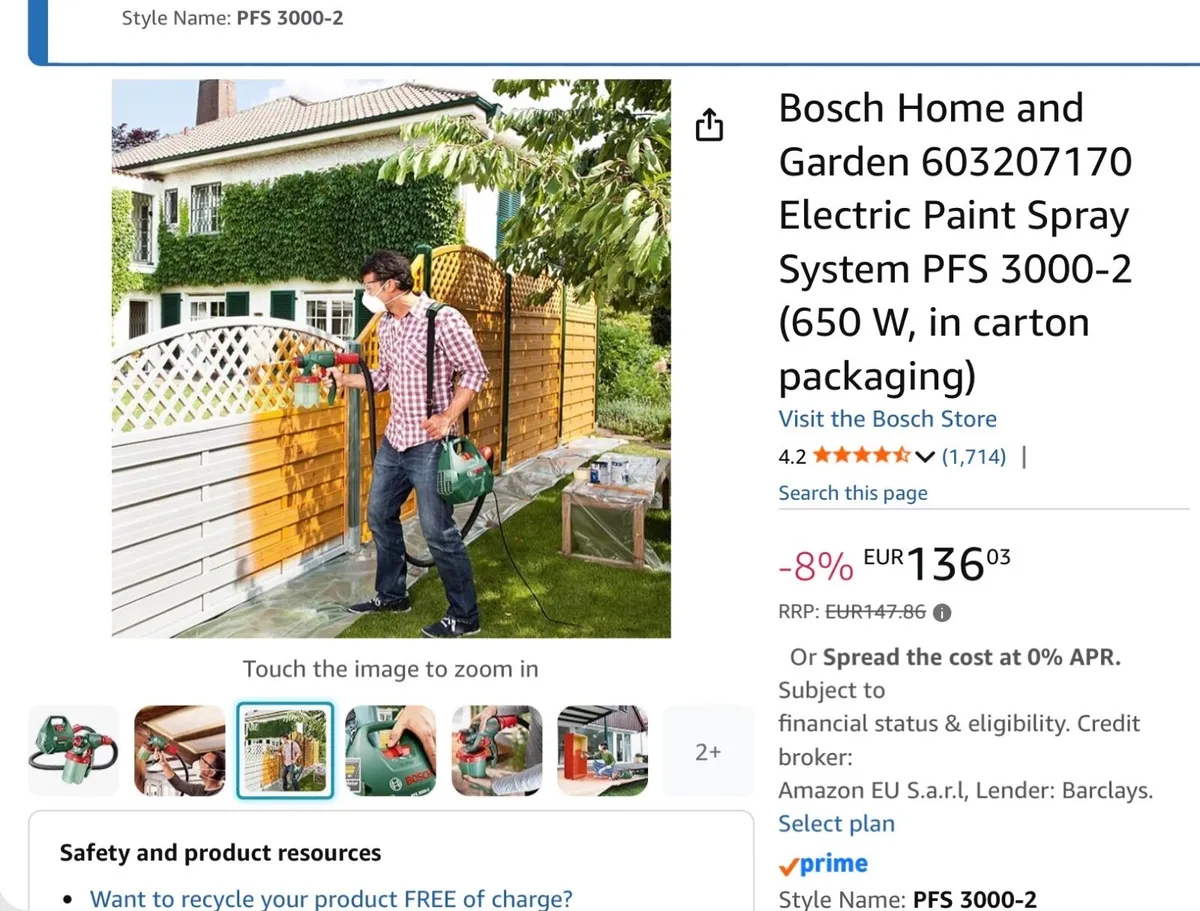 BOSCH 3000-2 Home and Gdn Electric Paint sprayer - Image 4