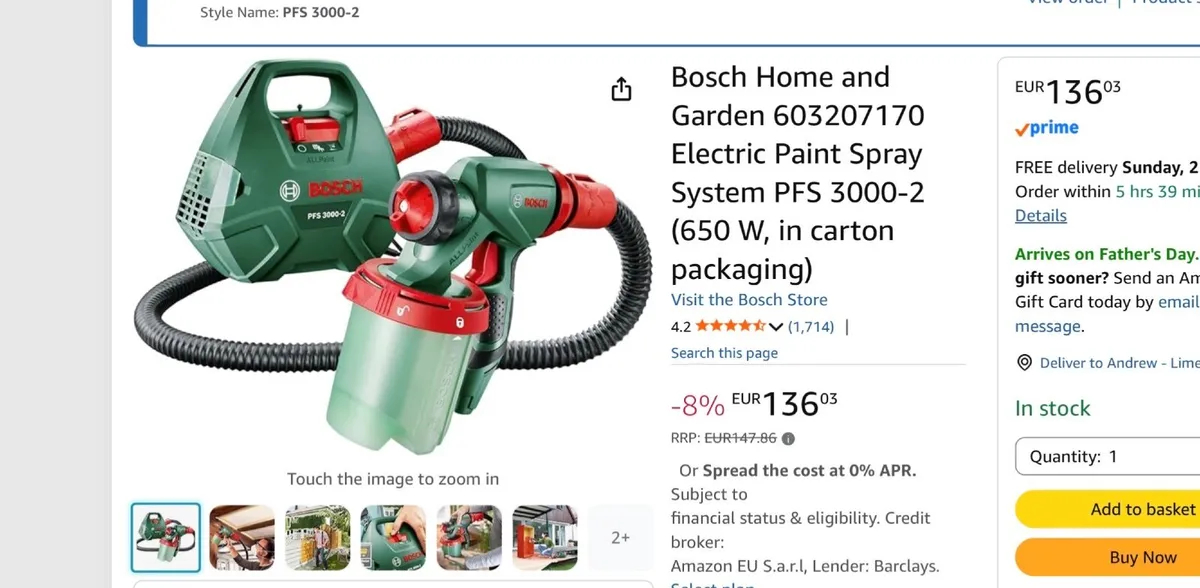 BOSCH 3000-2 Home and Gdn Electric Paint sprayer - Image 3