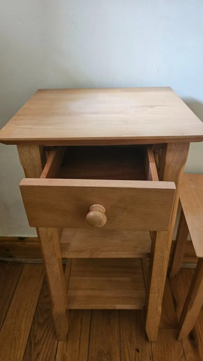 2 Living Room tables, light wood - Image 2