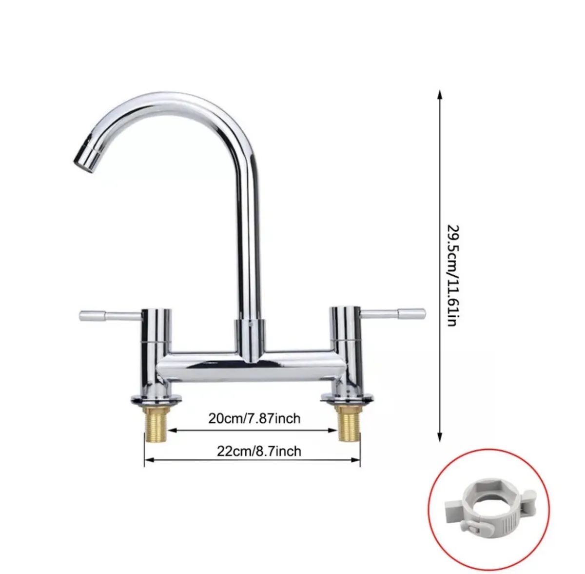 Chrome Kitchen Sink Mixer Tap Faucet NEW - Image 2