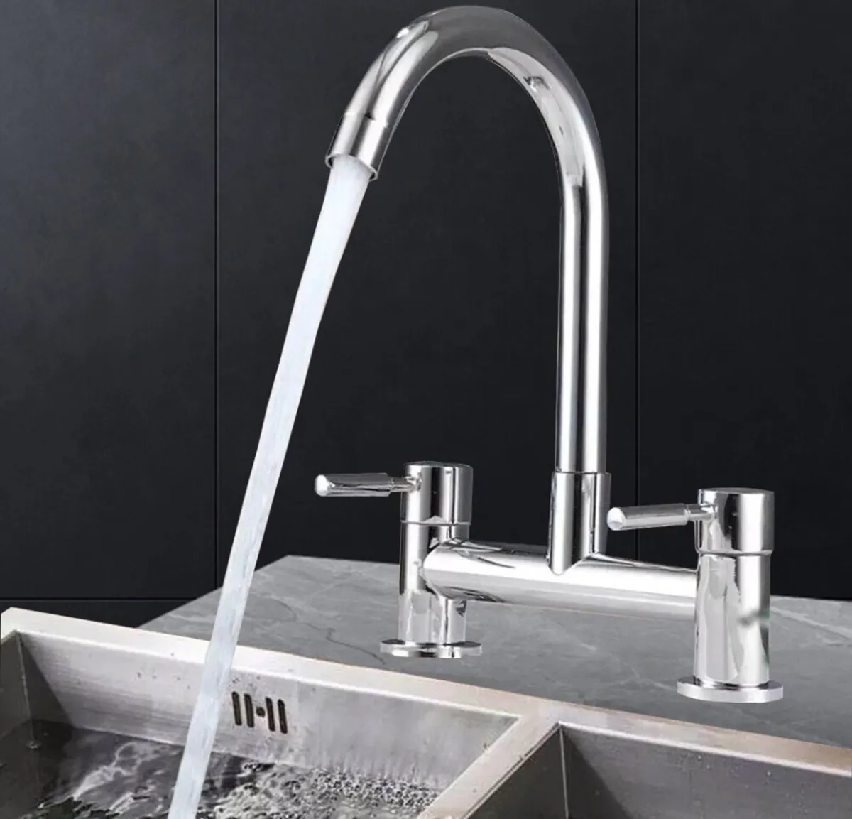 Chrome Kitchen Sink Mixer Tap Faucet NEW - Image 3