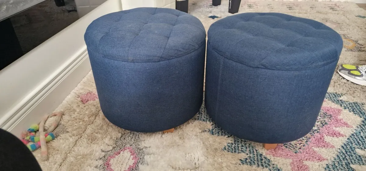 Navy Blue 5 Seater Sectional - Image 4