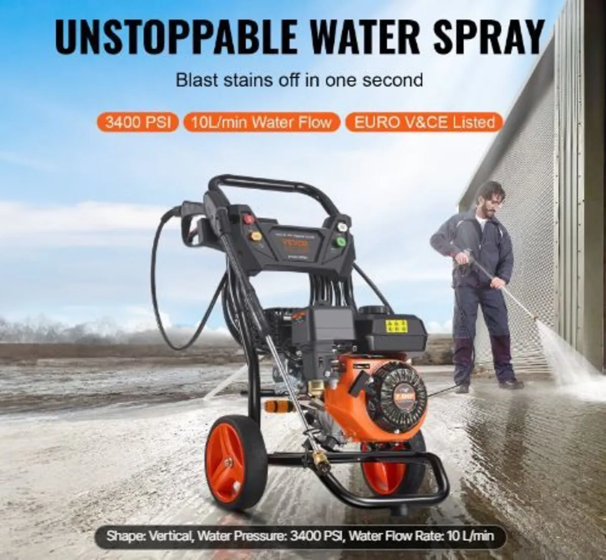 Gas Pressure Washer, 3400 PSI 2.6 GPM - Image 1