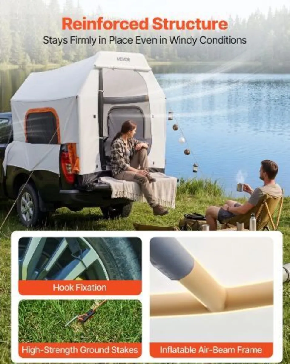 Inflatable Pickup Truck Tent, 2.2 x 1.65m 3-Seaso - Image 2