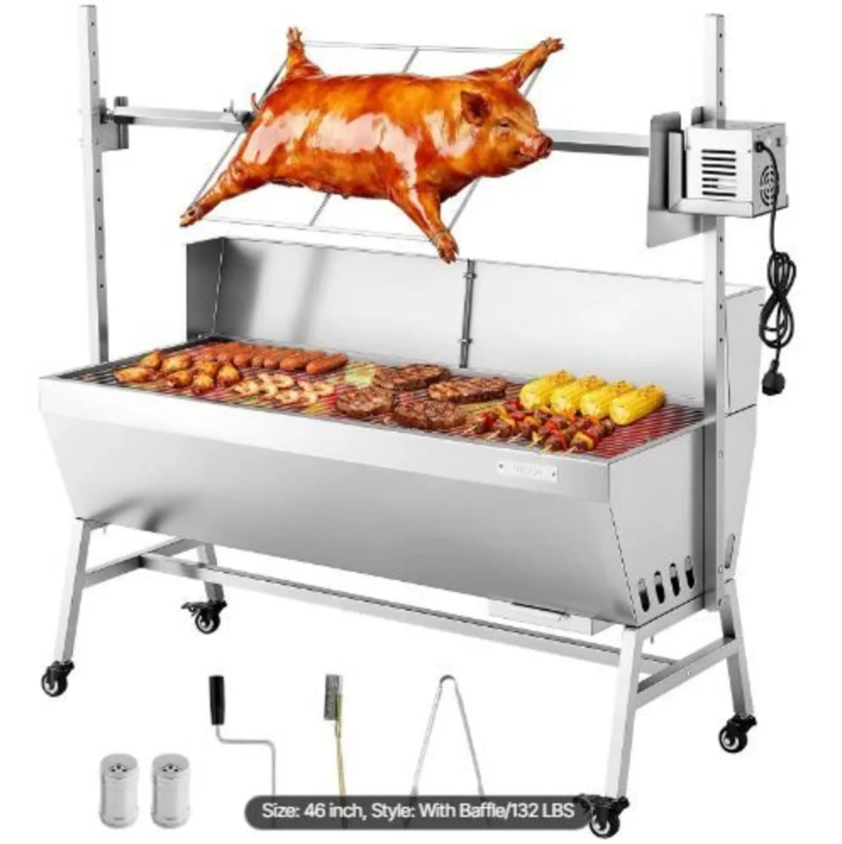 Rotisserie Grill, 38W BBQ Outdoor - Image 1