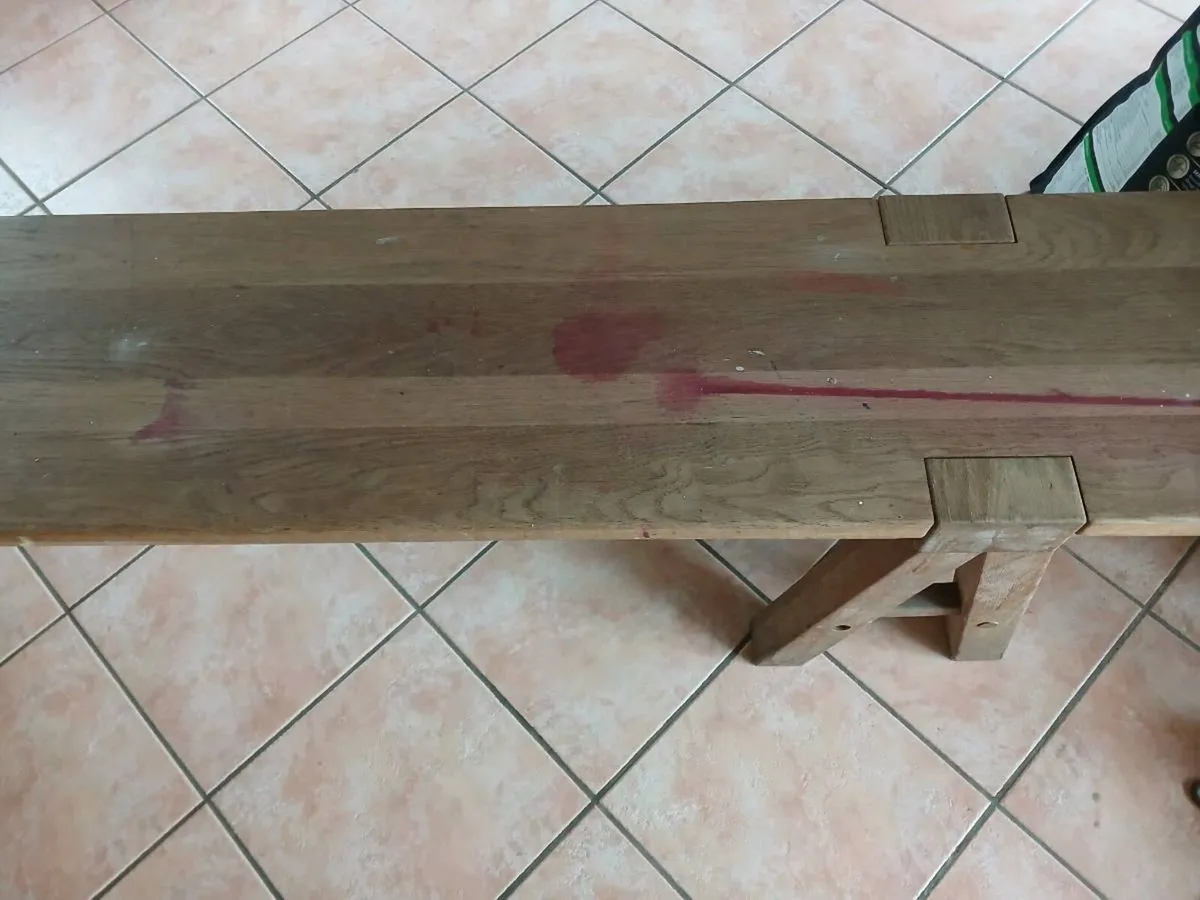 Solid oak bench - Image 1