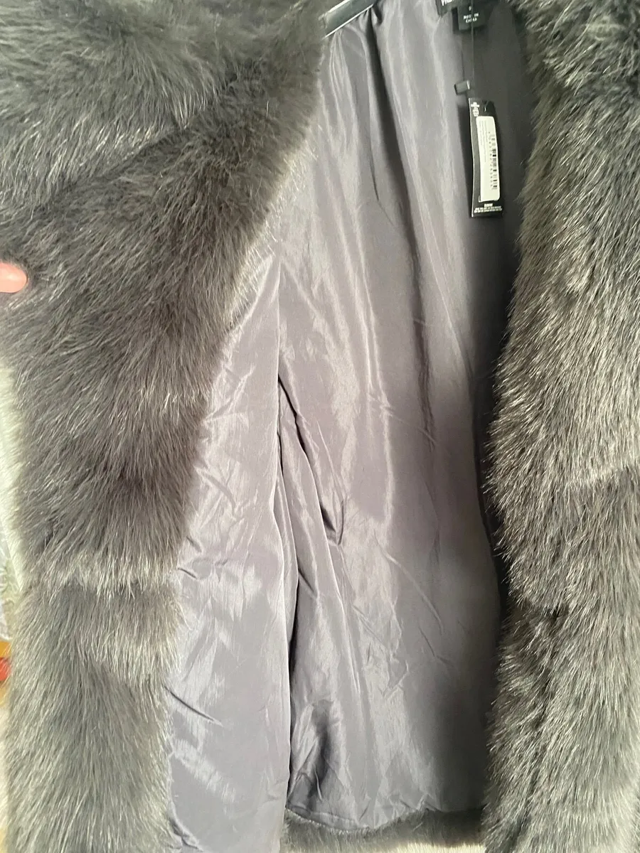 Faux fur oversized woman coat - Image 3