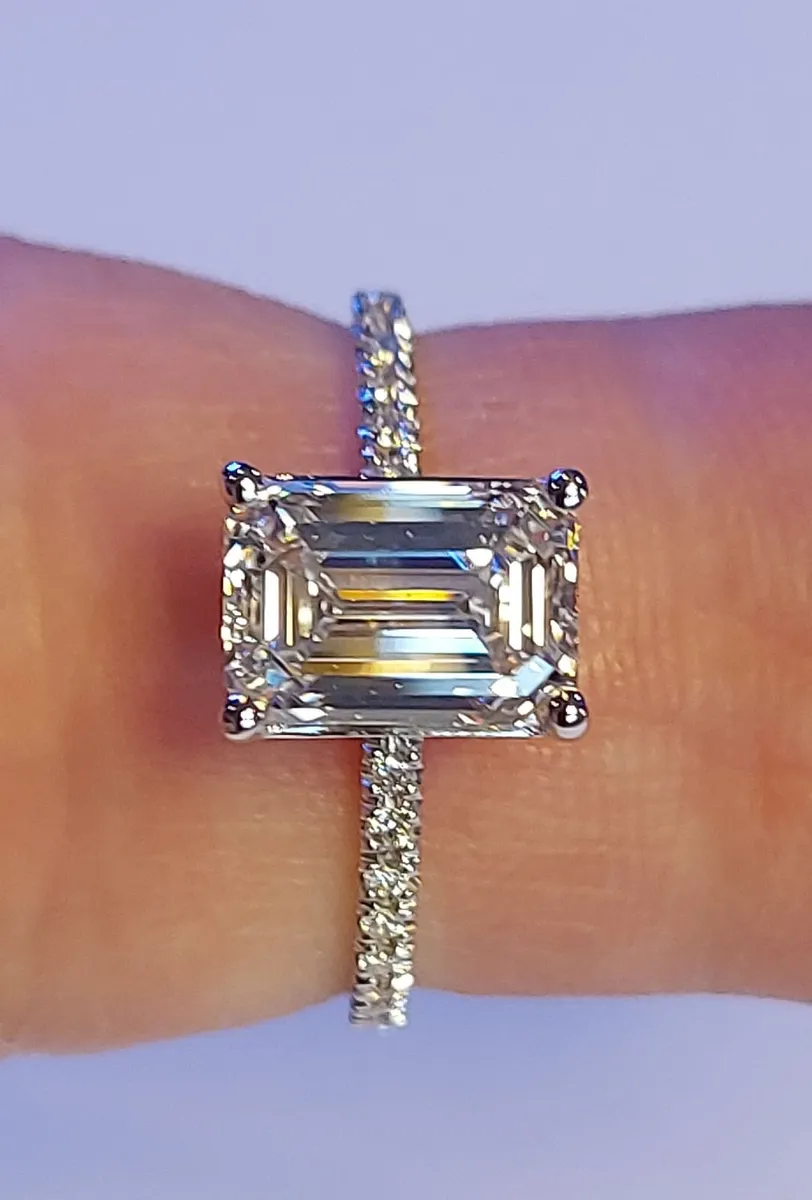 14k Gold ring with 2 ct Lab-Grown Diamond IGI - Image 1