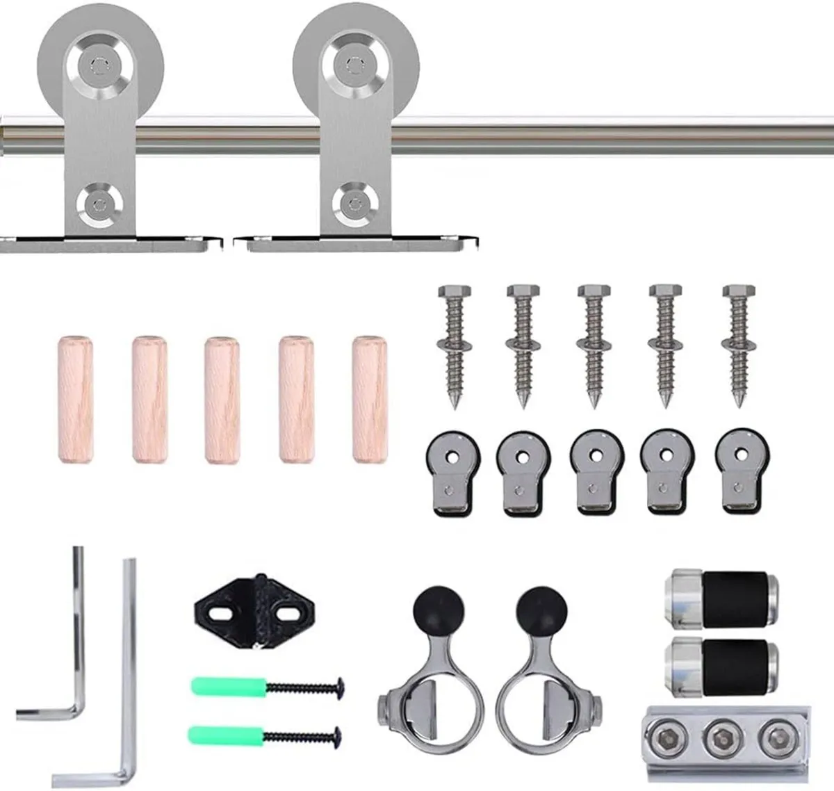 200CM/6.6FT Barn Door Hardware Kit Single Door - Image 1