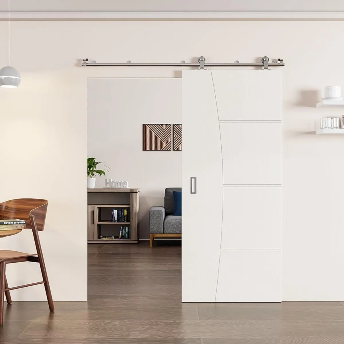 200CM/6.6FT Barn Door Hardware Kit Single Door - Image 4