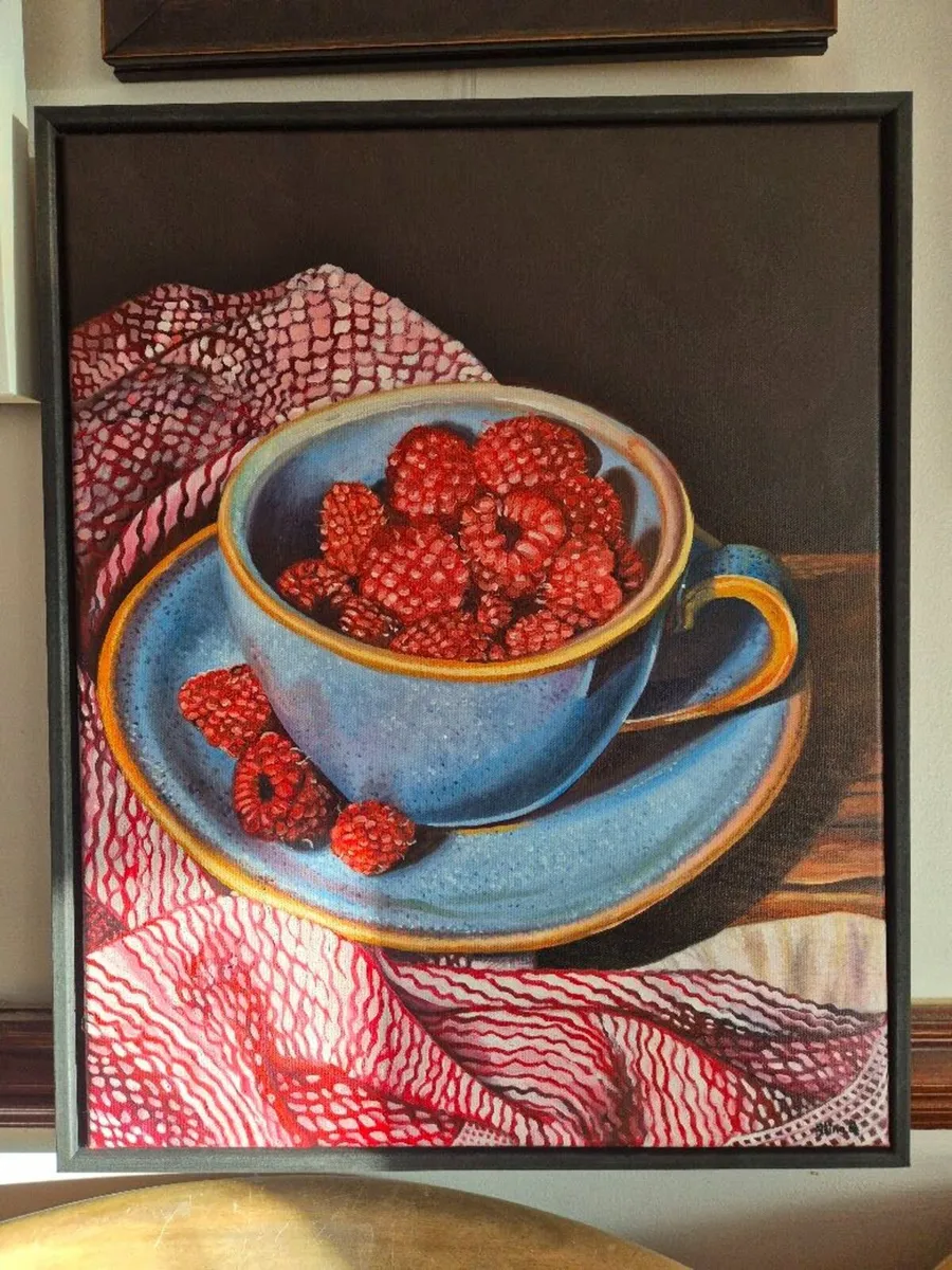 Raspberry Delight,, oil painting on canvas - Image 1