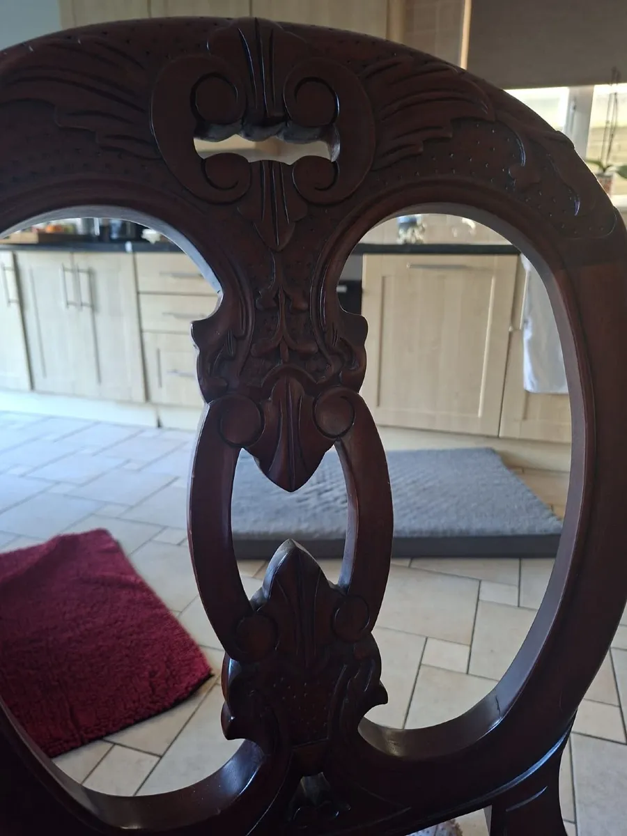 Mahogany Table and Chairs for Sale - Image 4