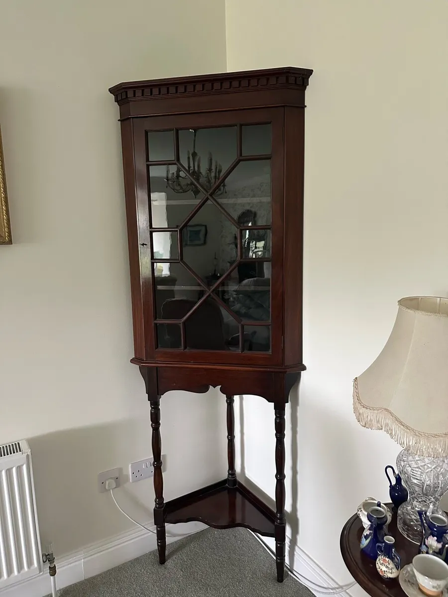 Antique Corner Cabinet - Image 1