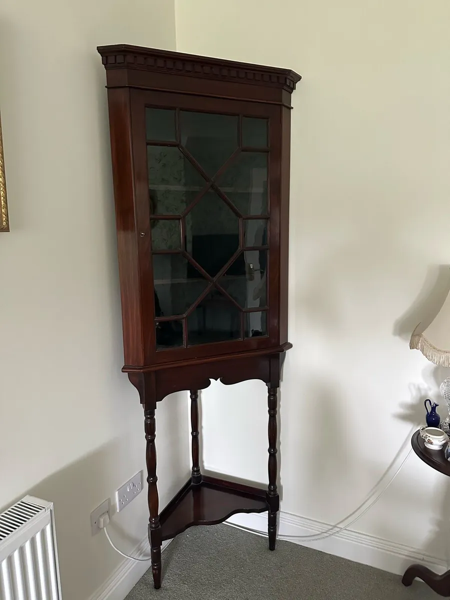 Antique Corner Cabinet - Image 2