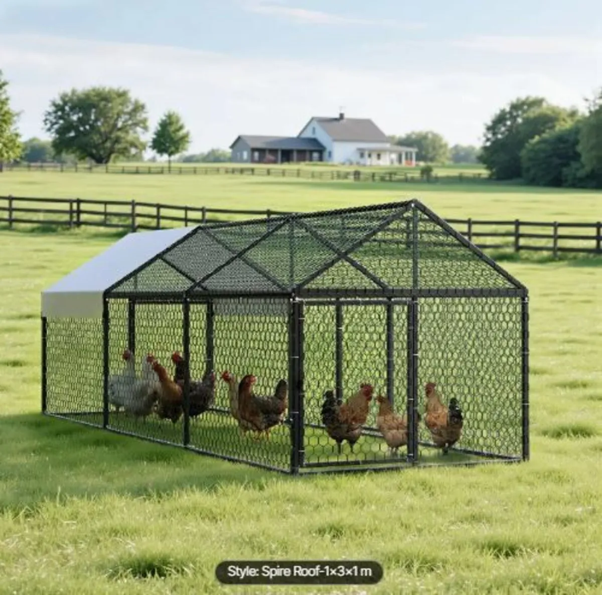 Metal Chicken Coop for 6-8 Chickens - Image 2