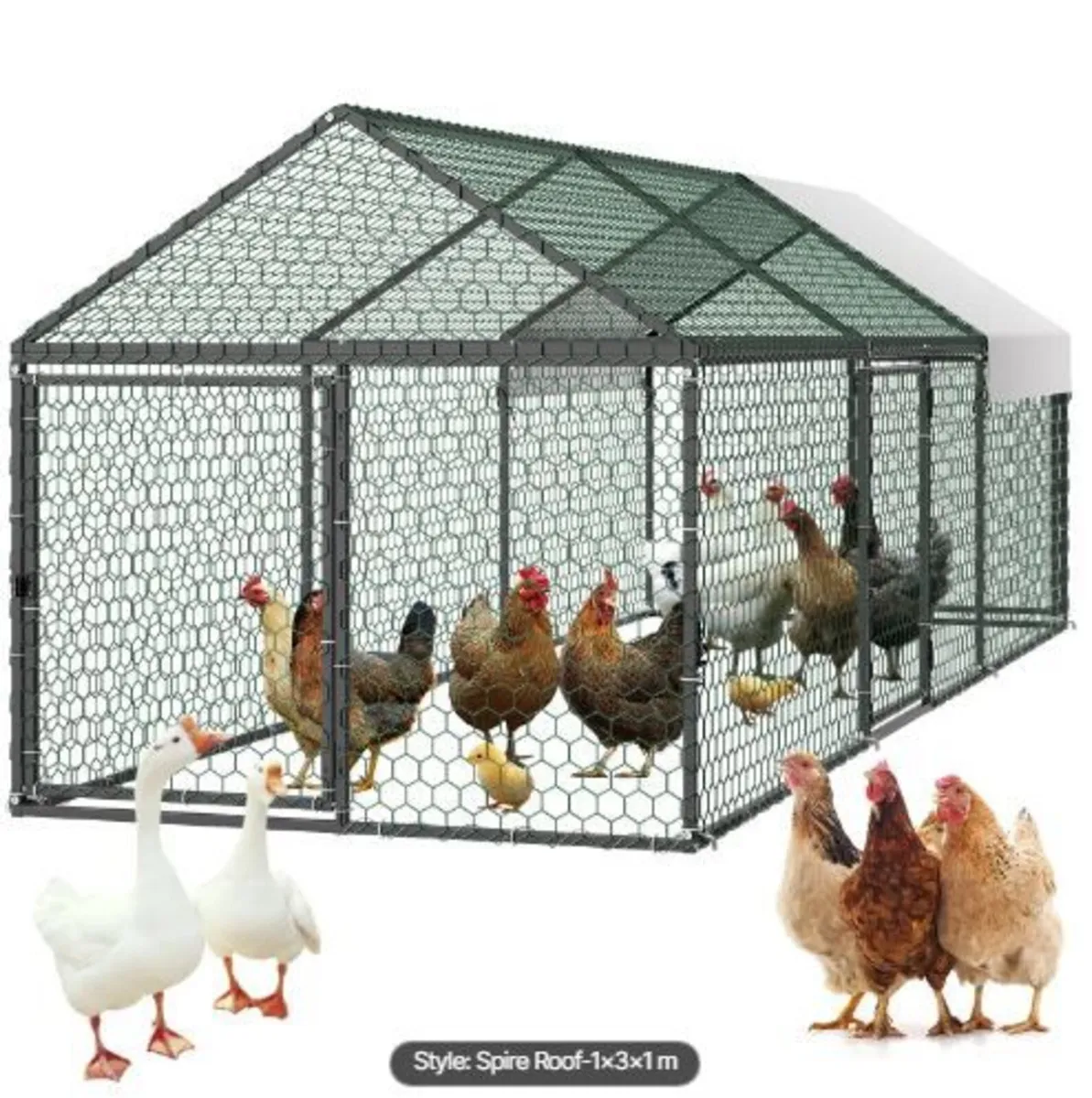 Metal Chicken Coop for 6-8 Chickens - Image 1