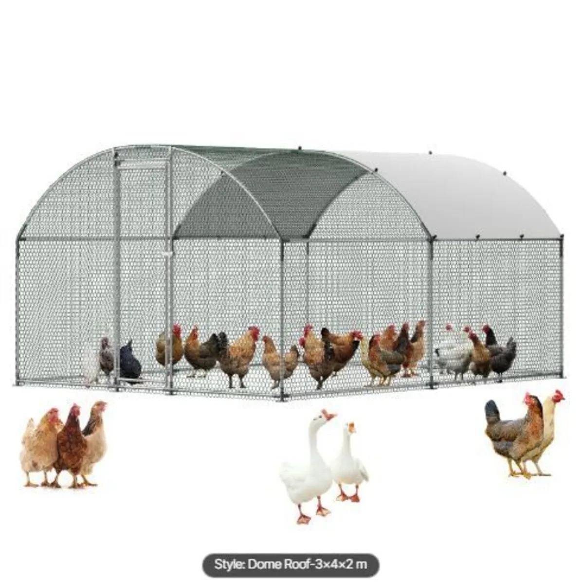 Metal Chicken Coop, 9.8x13.1x6.5 ft - Image 3