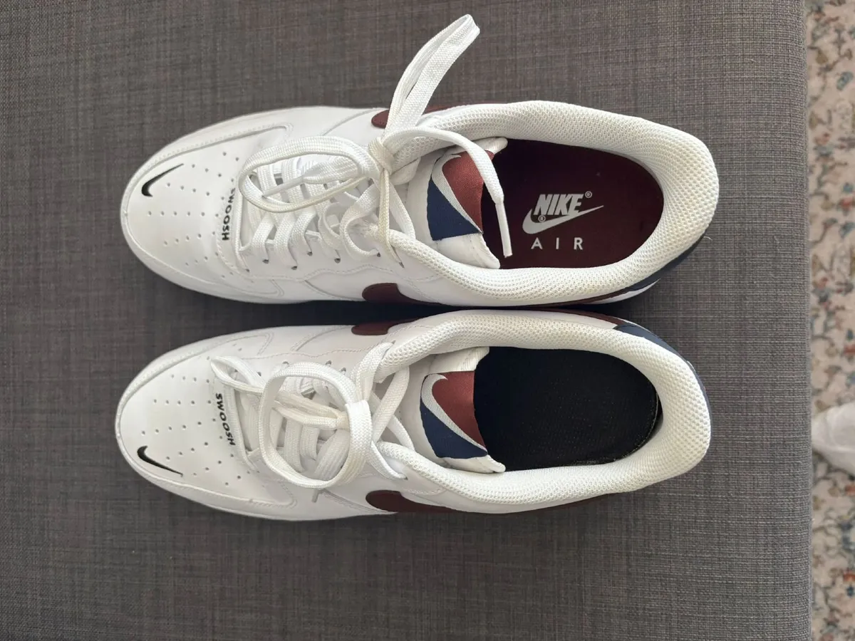 Nike Air Force 1 ’07 LV8 – White with Brown Trim - Image 4