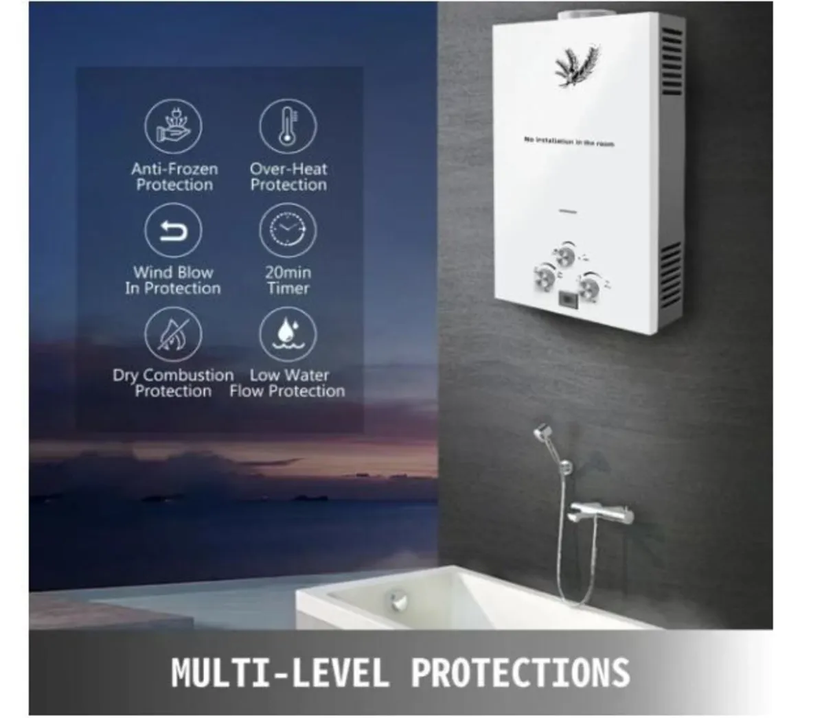 18L 36KW Gas Instantaneous Water Heater - Image 4