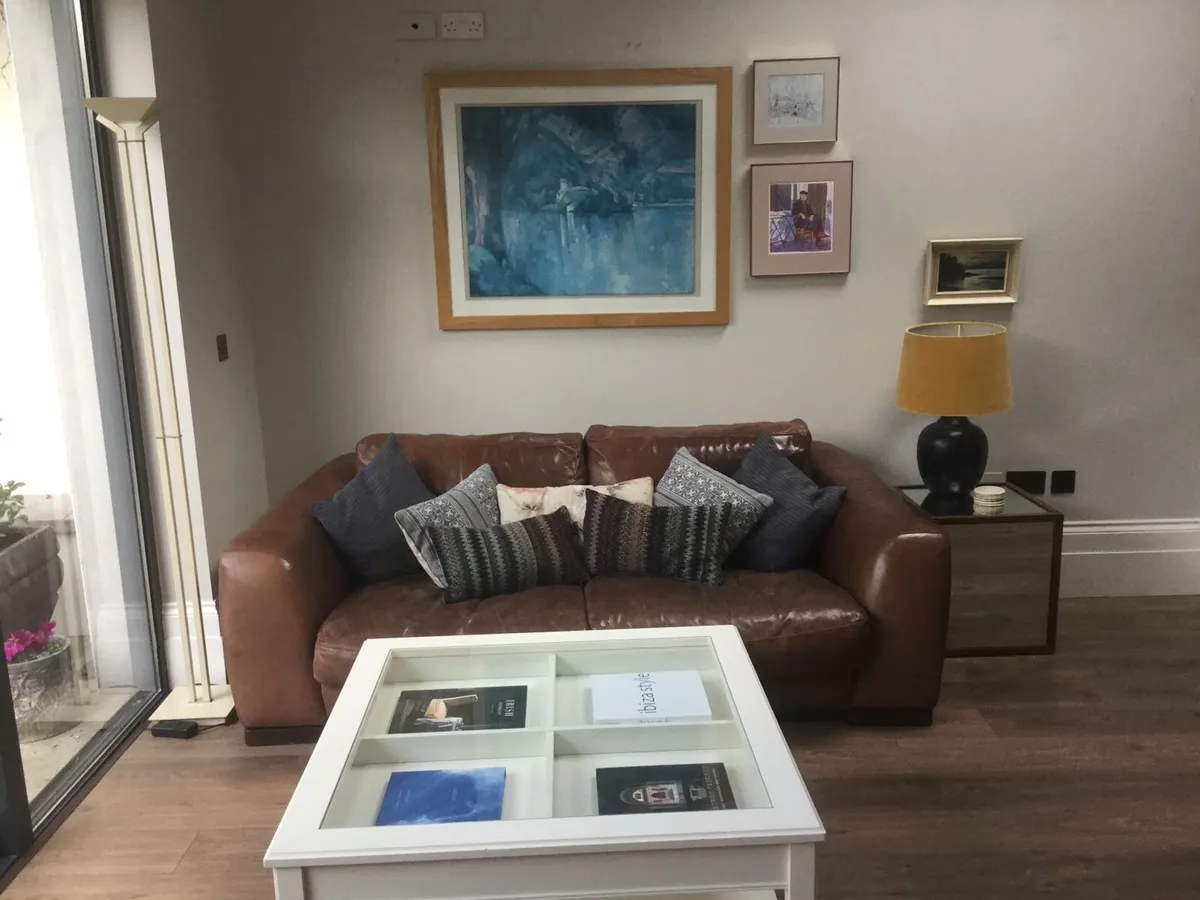 Brown leather sofa  - Incanto from Arnotts - Image 2