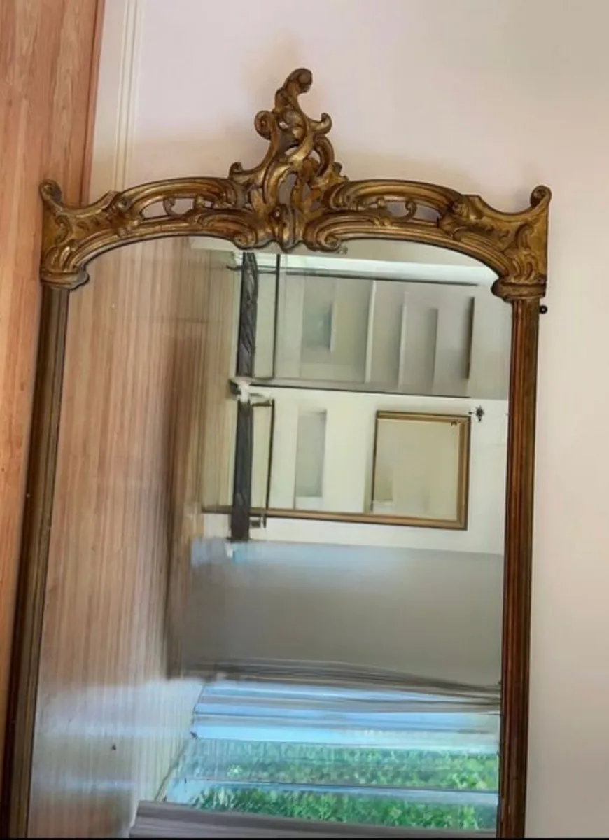 Large Victorian giltwood mirror - Image 1
