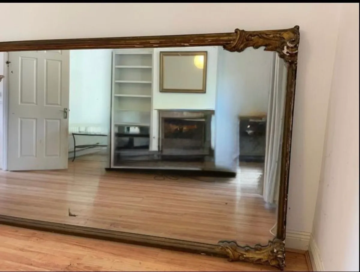 Large Victorian giltwood mirror - Image 4