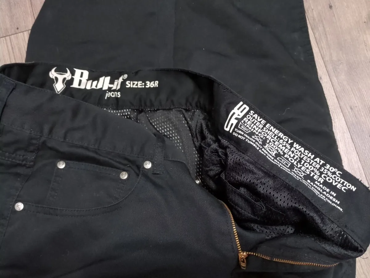 Black Motorcycle Jeans Pants - Image 1