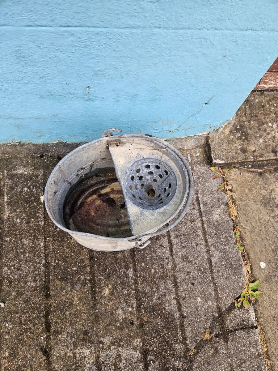 Vintage Galvanised Bucket Plant Pot - Image 4