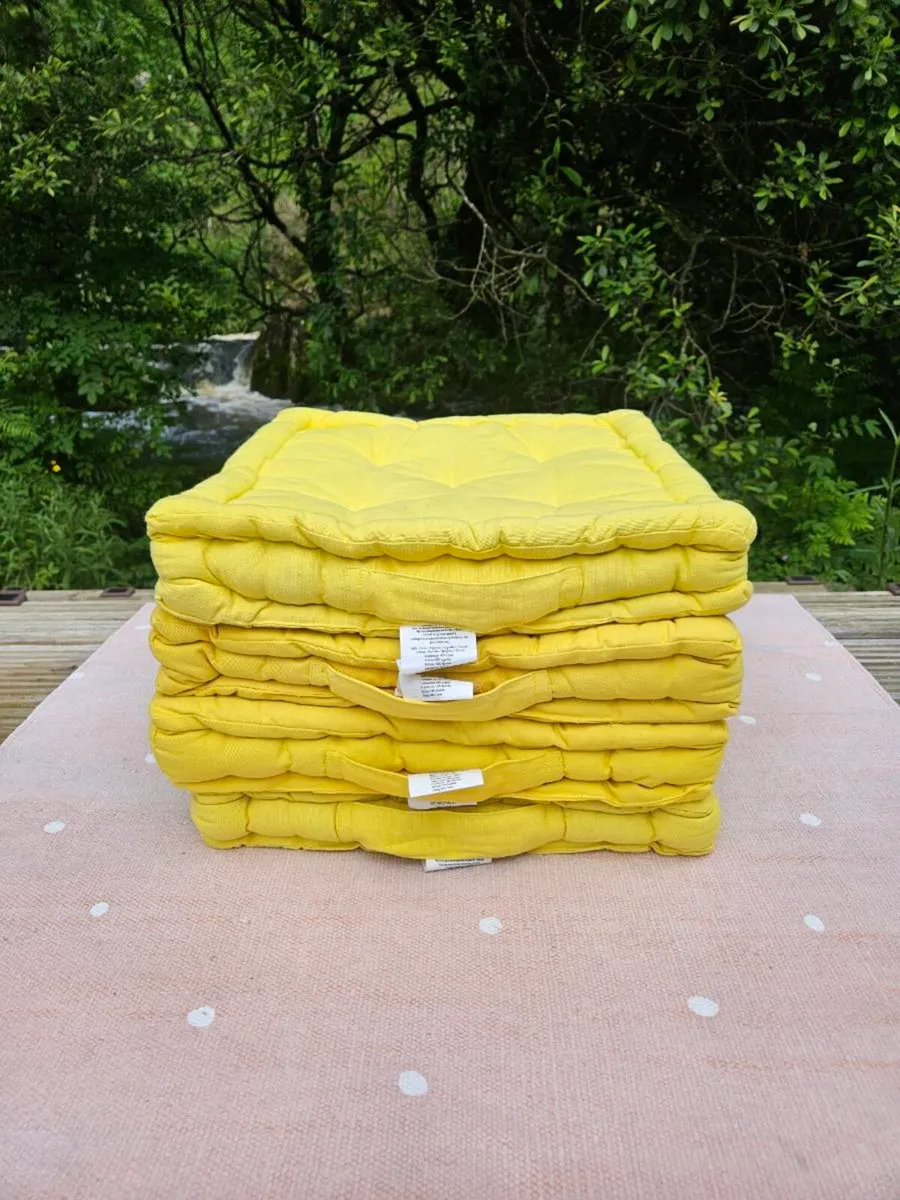 4 100% Cotton Stacking Cushions - Delivered - Image 1