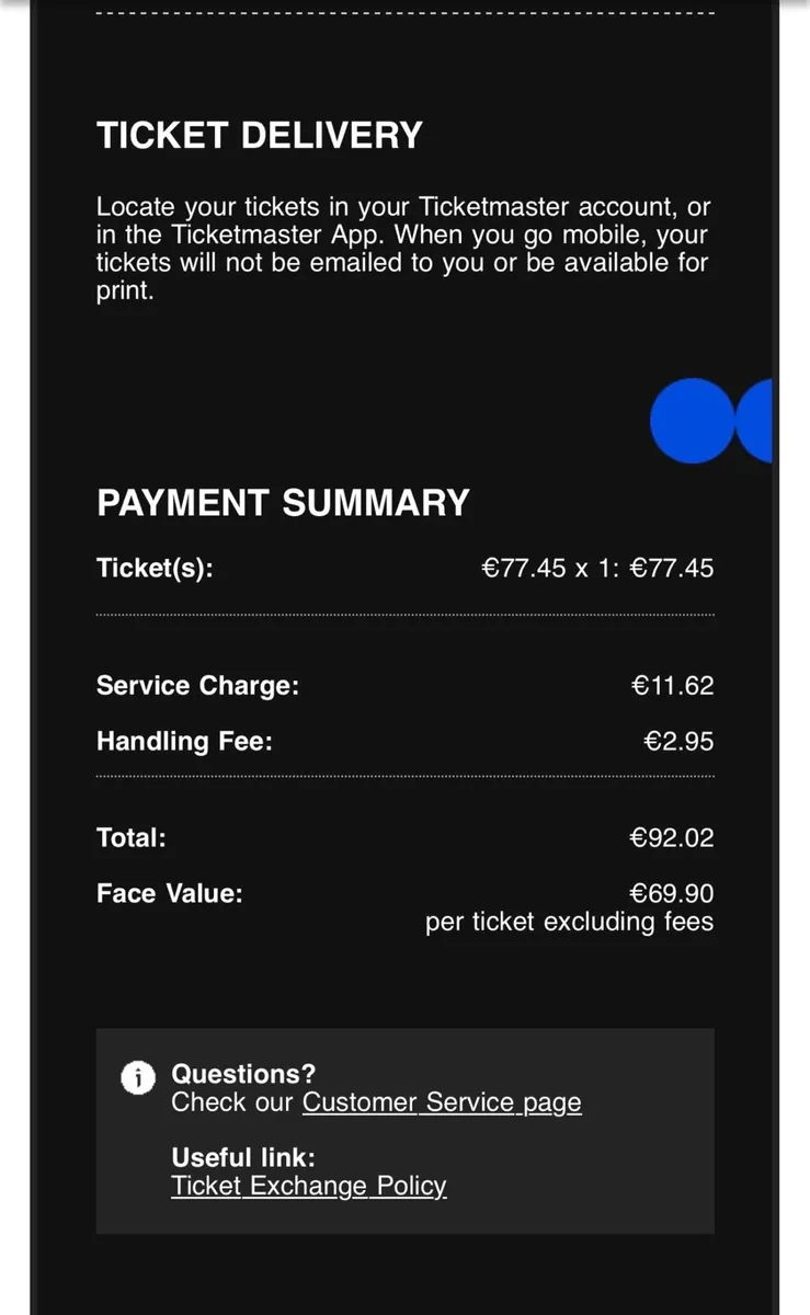 One Front Standing Amble Ticket Cork - Image 1