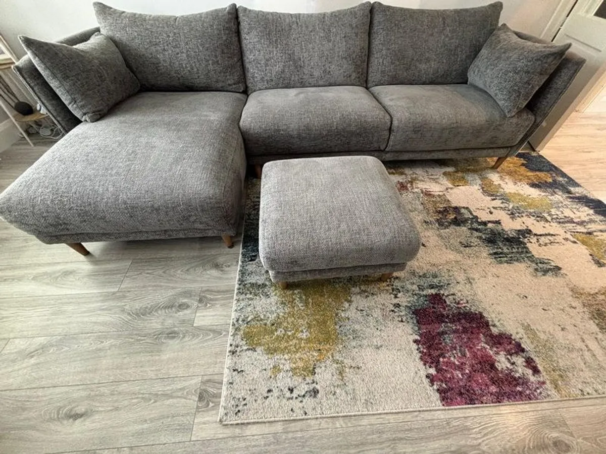 Corner Sofa Right hand and foot stool - Image 1
