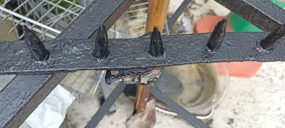 Old  Steel Window  sill or Wall Spikes - Image 2
