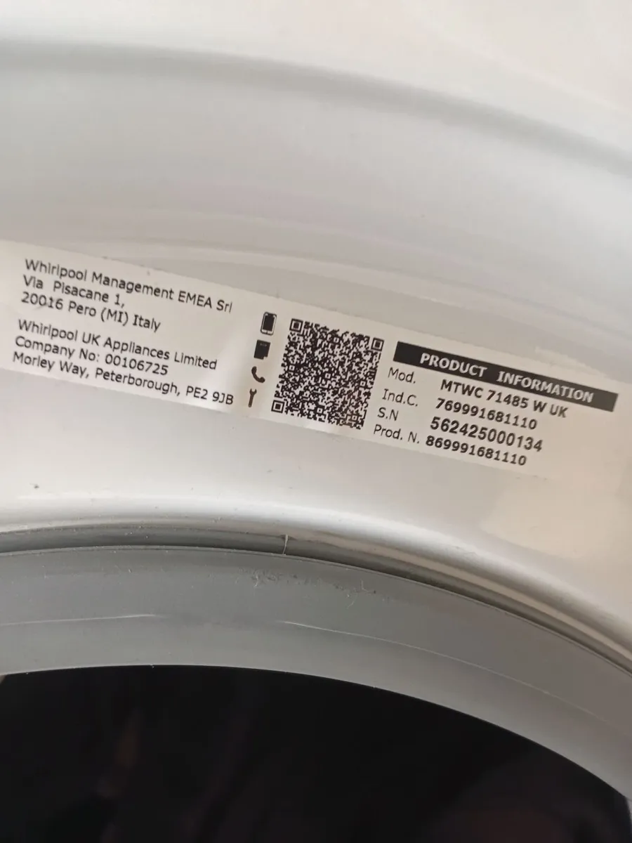 INDESIT WASHING MACHINE 7KG - Image 3