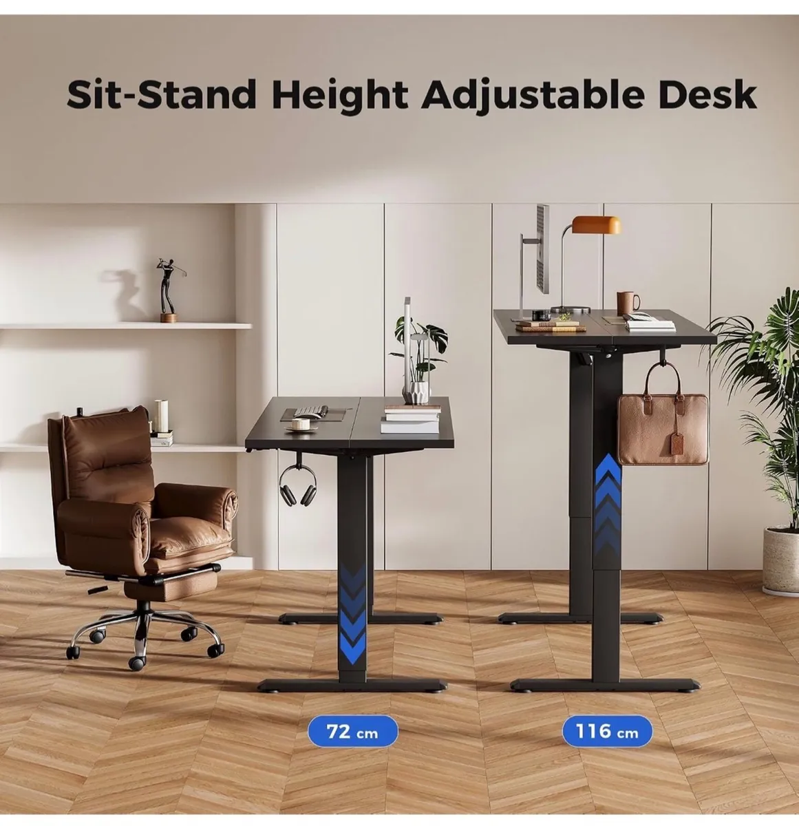 Electric Standing Desk, 100 x 60 cm Height Adjusta - Image 2