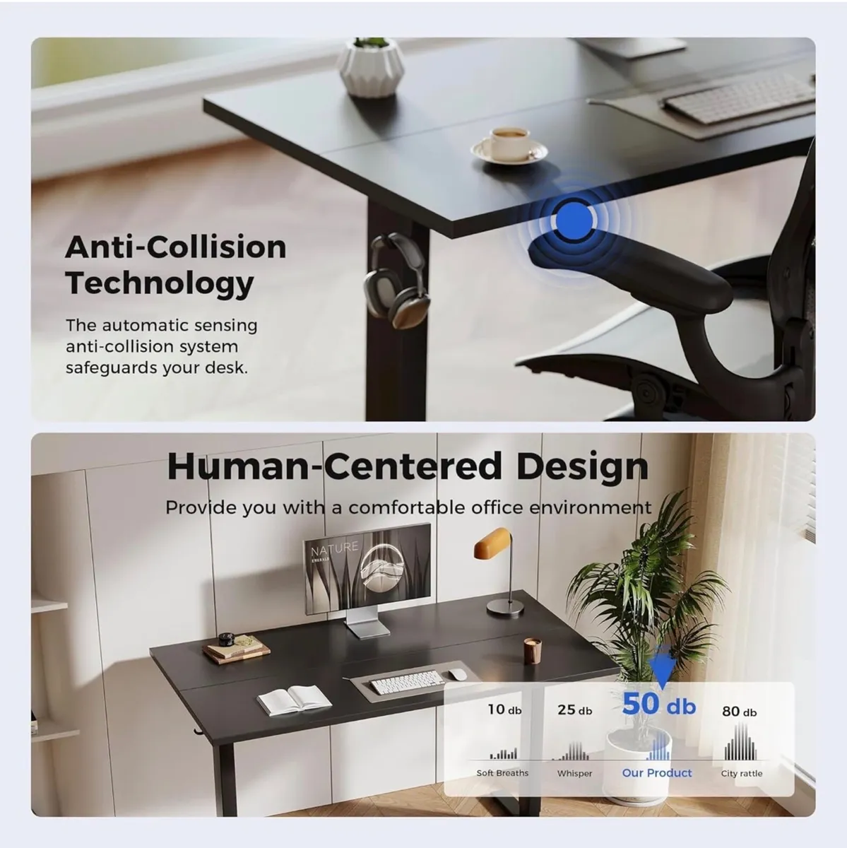 Electric Standing Desk, 100 x 60 cm Height Adjusta - Image 4