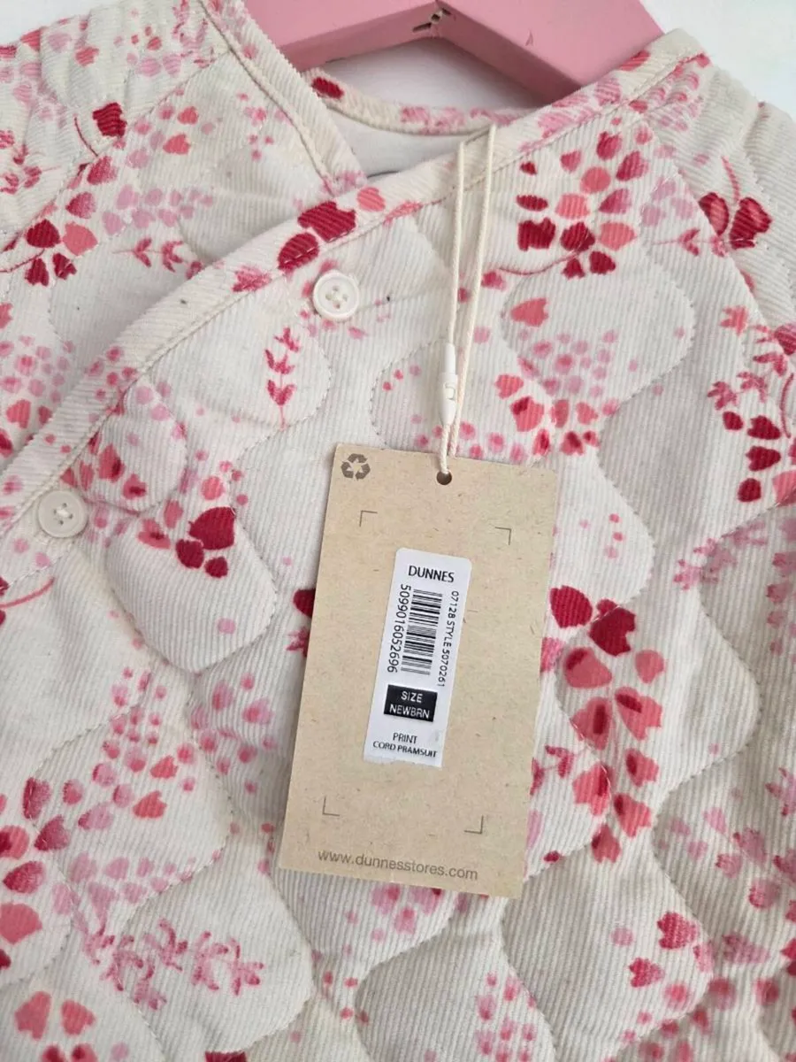 Leigh Tucker Willow Print Cord Pramsuit - Newborn - Image 4