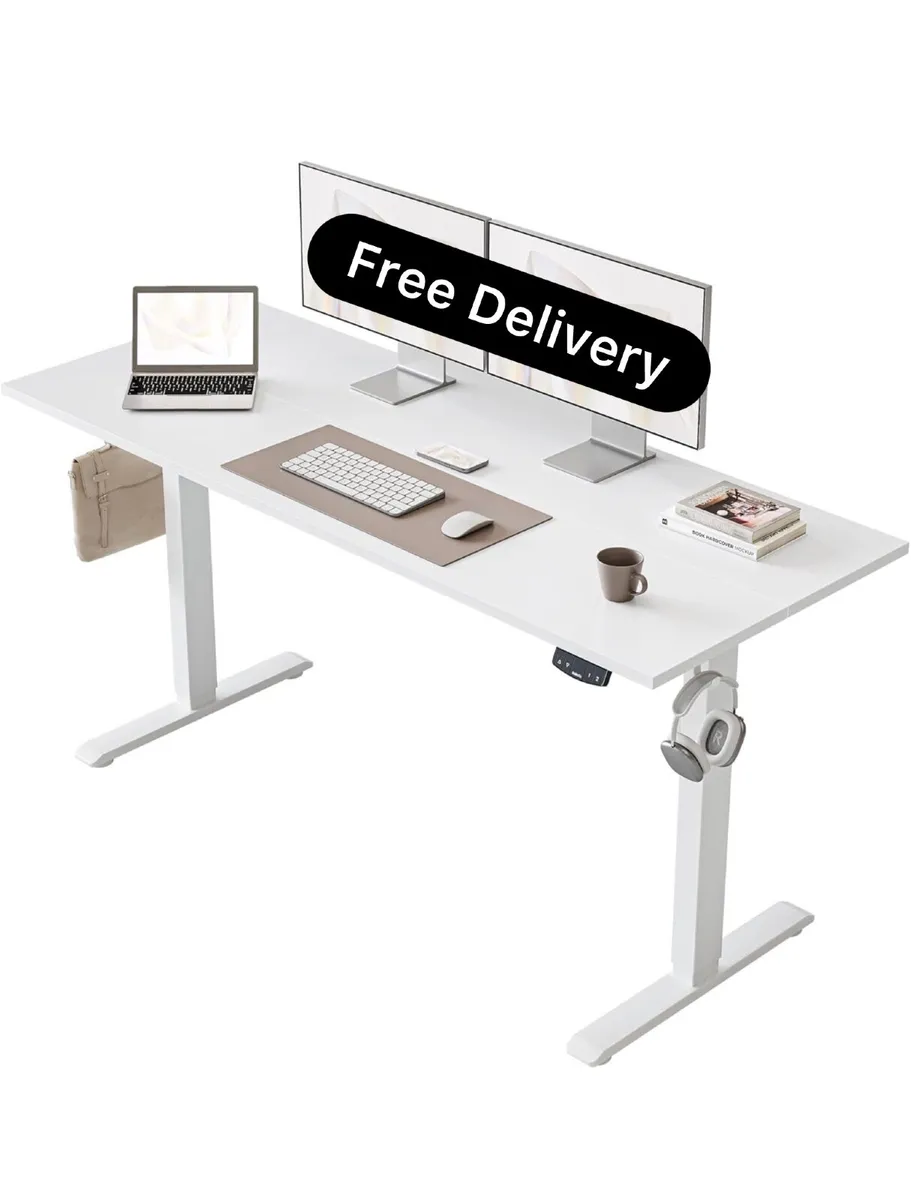 Electric Standing Desk, 140 x 60 cm Height Adjusta - Image 1
