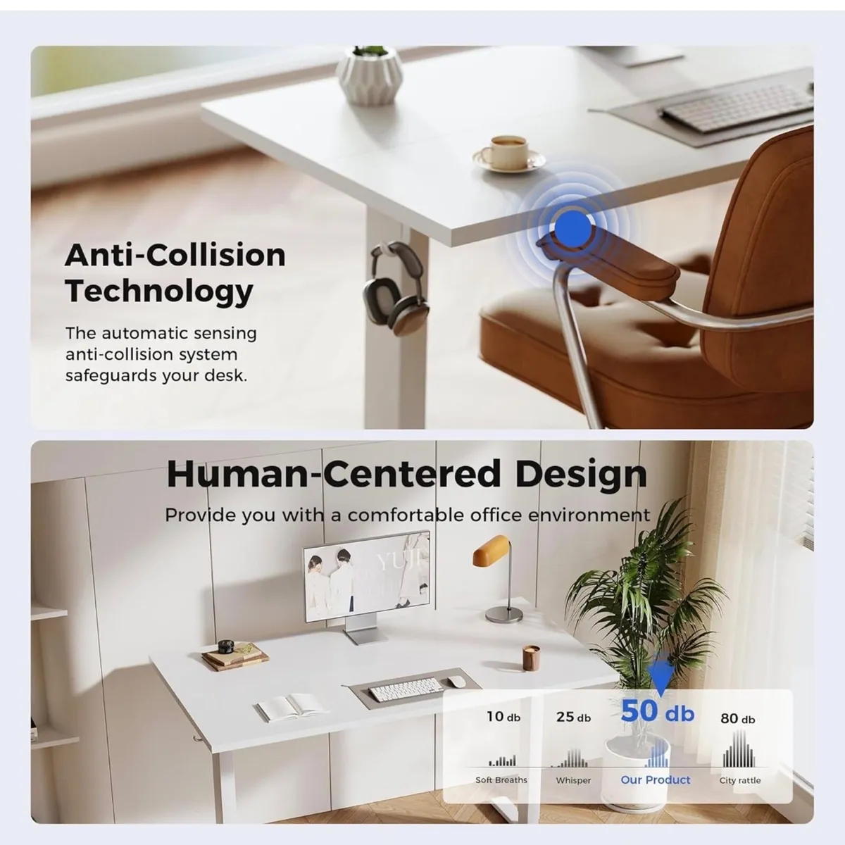 Electric Standing Desk, 140 x 60 cm Height Adjusta - Image 4