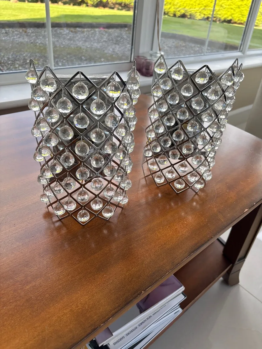 2 x beaded Wall lights