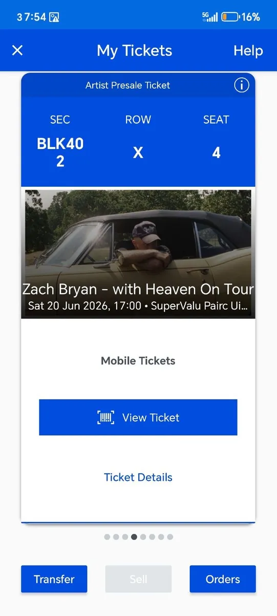 Zach Bryan tickets - Cork