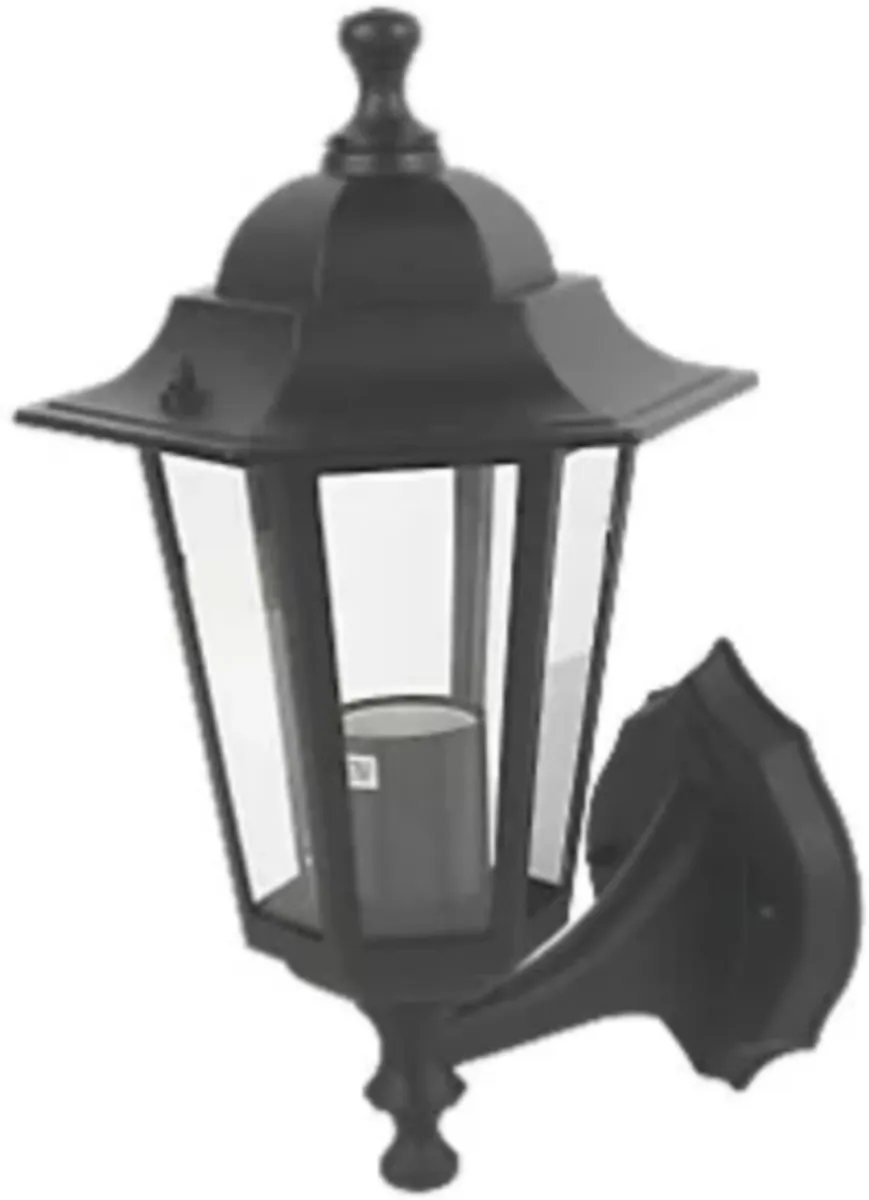 2 x Black Outdoor wall lantern’s (new) - Image 1