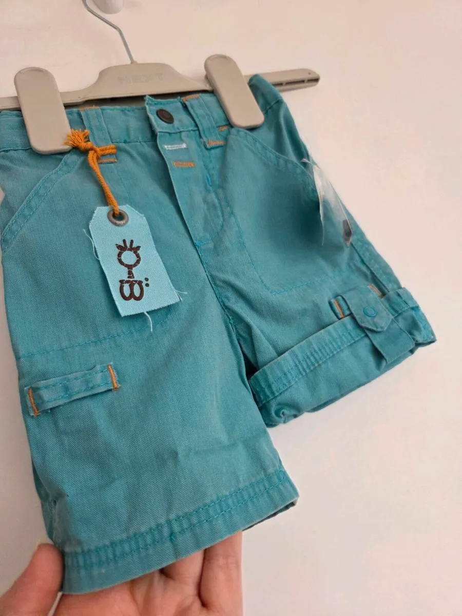 Brand-New Obaïbi Teal Baby Shorts - (6 Months) - Image 3