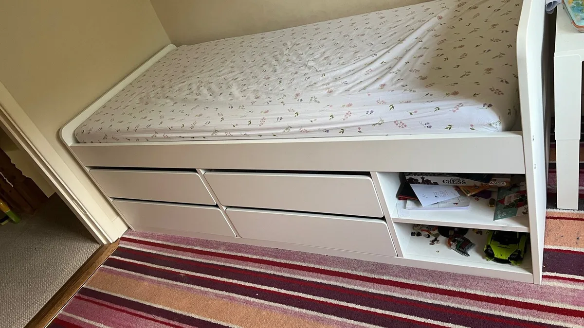IKEA SLAKT Single bed Frame + IKEA AFJALL Mattress - Image 1