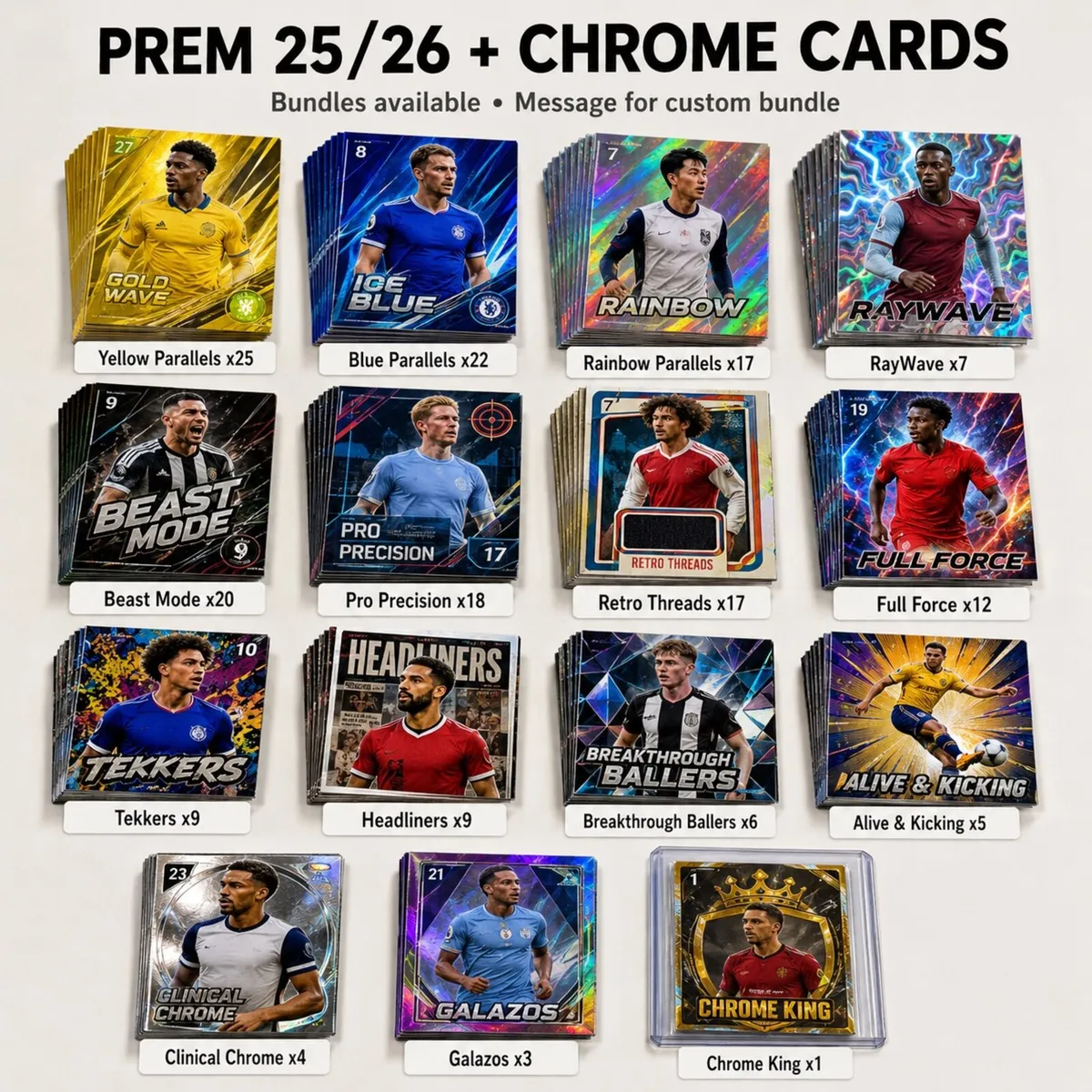 Topps Chrome Football Cards Bundle
